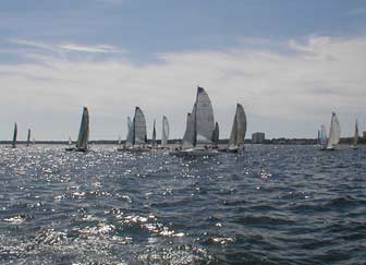 There was a pretty impressive group of boats at the starting line