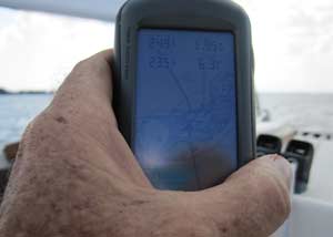 Garmin GPS showing 6.3 knots over ground